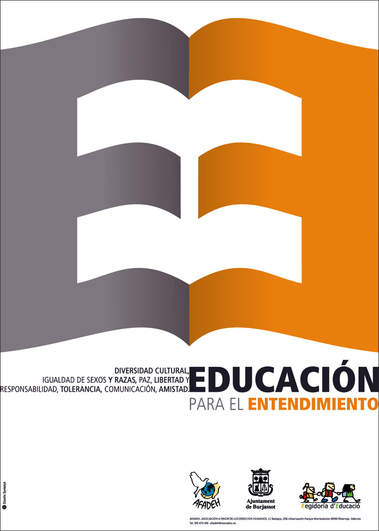 Cartel Campaña Educación Para el Entendimiento Ayto. Burjassot