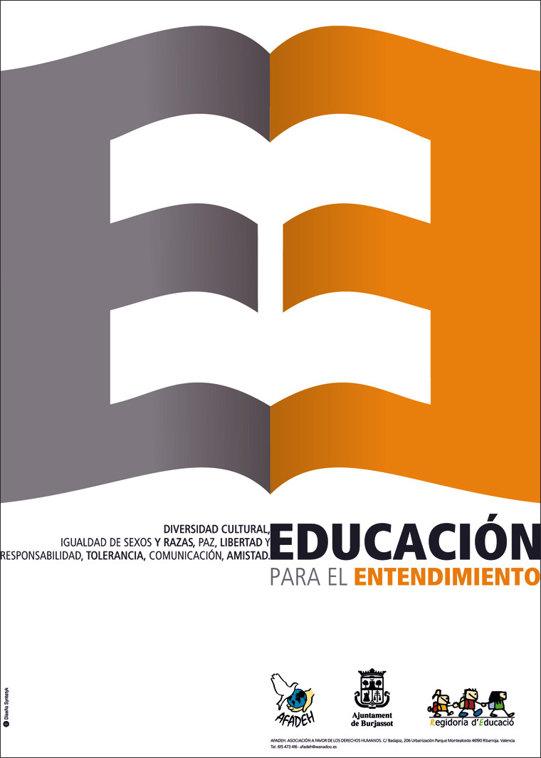 Cartel Campaña Educación Para el Entendimiento Ayto. Burjassot