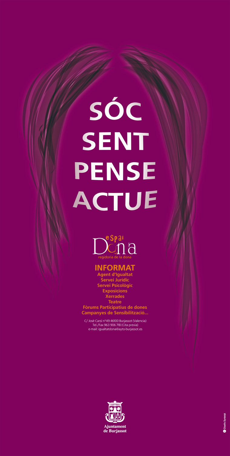Cartel Valenciano Campaña Espai Dona Ayto. Burjassot