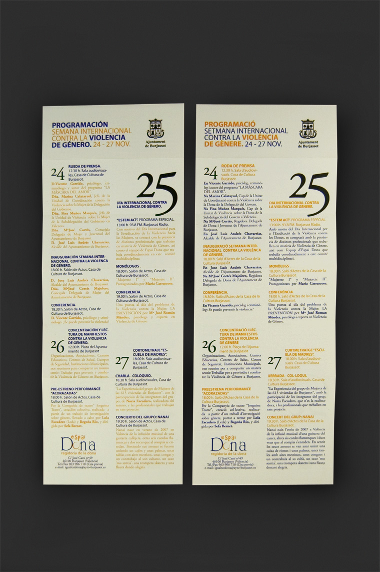 Políptico Día Internacional Contra la Violencia de Género Ayto. Burjassot